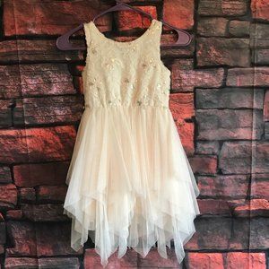 Lilt Floral and Tulle Girls Dress (Ivory) Size 6